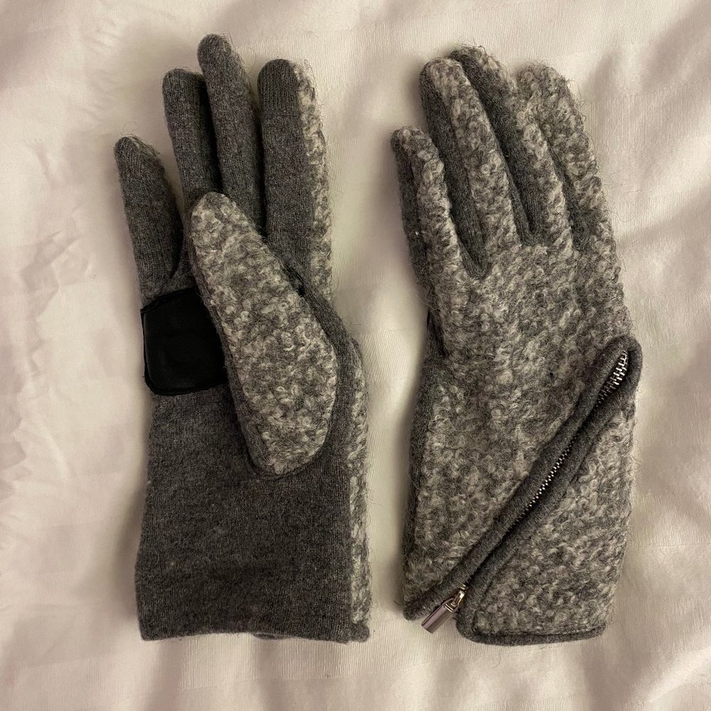 Nordstrom Zip Boucle Touchscreen Gloves